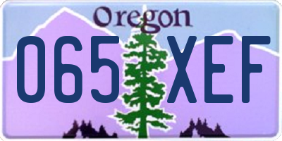 OR license plate 065XEF