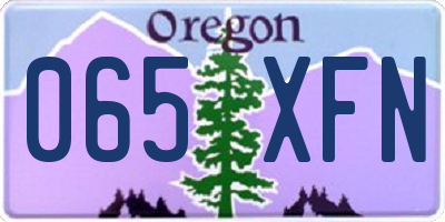 OR license plate 065XFN