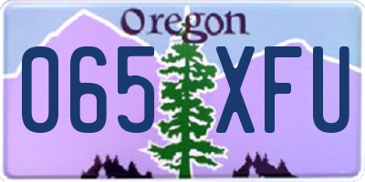 OR license plate 065XFU