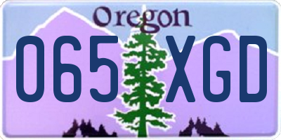 OR license plate 065XGD