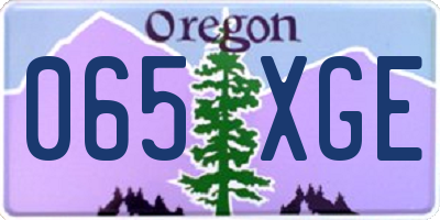 OR license plate 065XGE