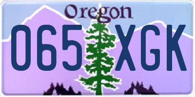 OR license plate 065XGK