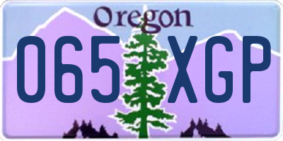 OR license plate 065XGP