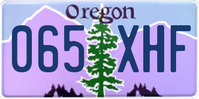 OR license plate 065XHF