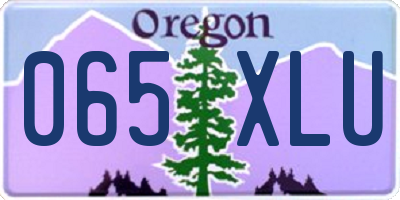 OR license plate 065XLU