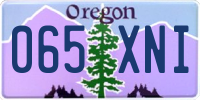 OR license plate 065XNI