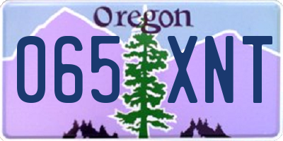 OR license plate 065XNT