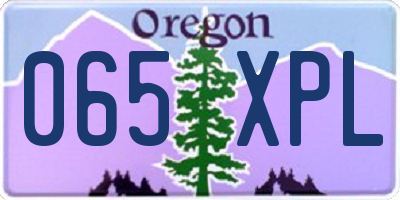 OR license plate 065XPL