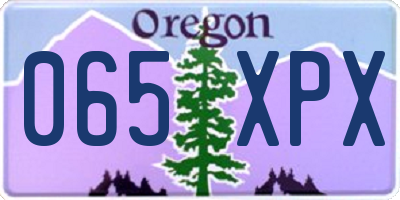 OR license plate 065XPX
