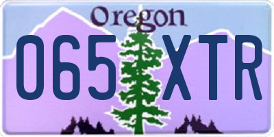 OR license plate 065XTR