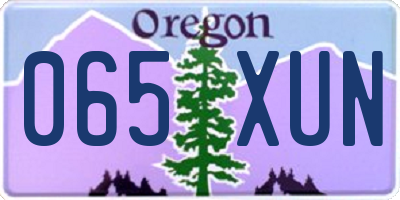 OR license plate 065XUN
