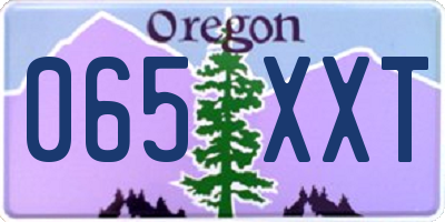 OR license plate 065XXT