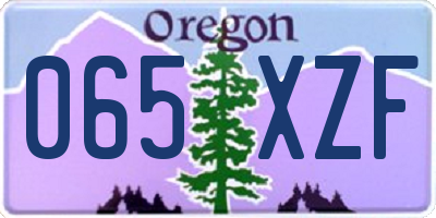 OR license plate 065XZF