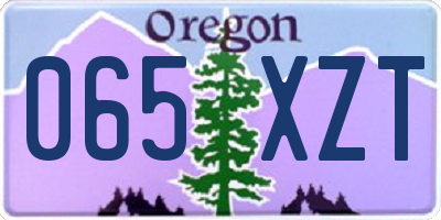 OR license plate 065XZT