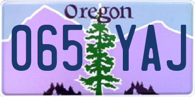 OR license plate 065YAJ