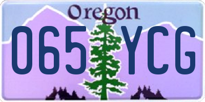 OR license plate 065YCG