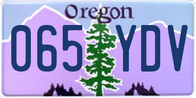 OR license plate 065YDV