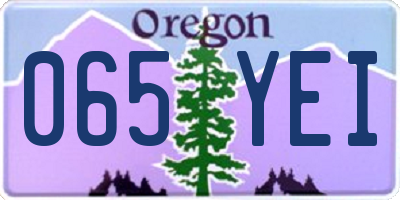 OR license plate 065YEI
