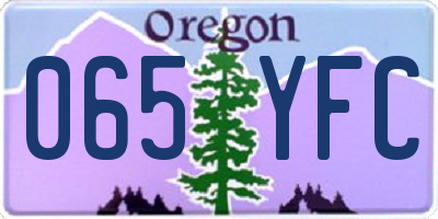 OR license plate 065YFC