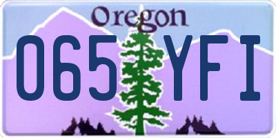OR license plate 065YFI