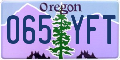 OR license plate 065YFT