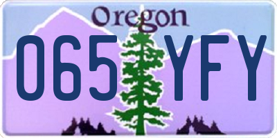 OR license plate 065YFY