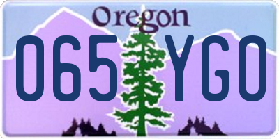 OR license plate 065YGO