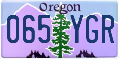 OR license plate 065YGR