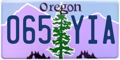 OR license plate 065YIA