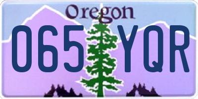 OR license plate 065YQR