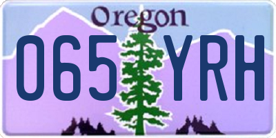 OR license plate 065YRH