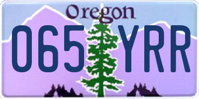 OR license plate 065YRR
