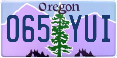 OR license plate 065YUI