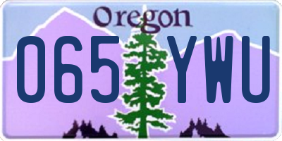 OR license plate 065YWU