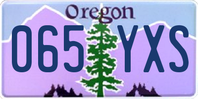 OR license plate 065YXS