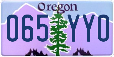 OR license plate 065YYO