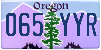 OR license plate 065YYR