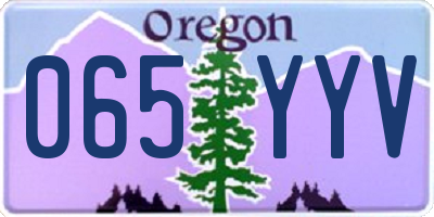 OR license plate 065YYV