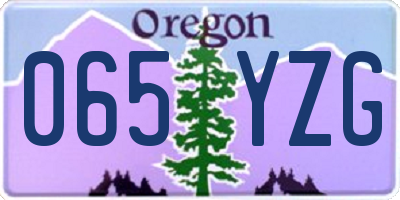 OR license plate 065YZG