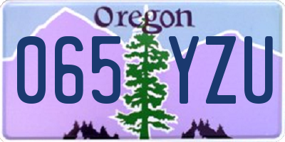 OR license plate 065YZU