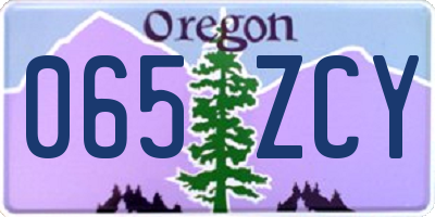OR license plate 065ZCY