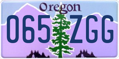 OR license plate 065ZGG