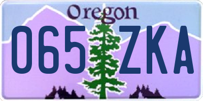 OR license plate 065ZKA