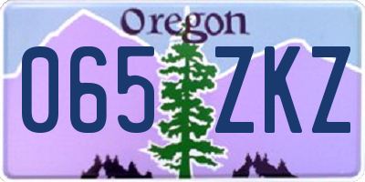 OR license plate 065ZKZ