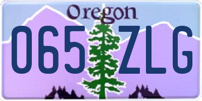 OR license plate 065ZLG