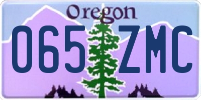 OR license plate 065ZMC