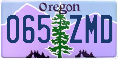 OR license plate 065ZMD