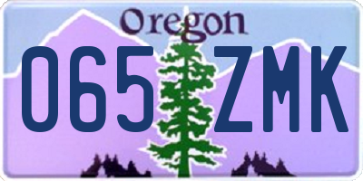 OR license plate 065ZMK