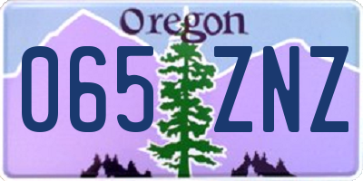 OR license plate 065ZNZ