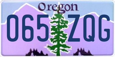 OR license plate 065ZQG